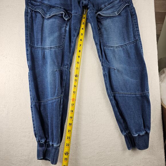 Zara Cargo Joggers MED Jeans Womens Baggy Elastic Waist Pull On 25.5 inch Inseam - Picture 14 of 16